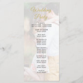 Het Gouden Moderne Programma van het Manuscript va Programmakaart (Achterkant)