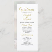 Het Gouden Moderne Programma van het Manuscript va Programmakaart (Voorkant / Achterkant)