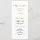 Het Gouden Moderne Programma van het Manuscript va Programmakaart (Voorkant)