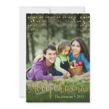 Het gouden Ontwerp van de Kerstkaart van het Stip