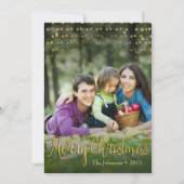 Het gouden Ontwerp van de Kerstkaart van het Stip (Voorkant)