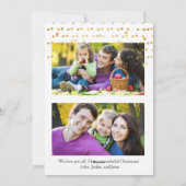 Het gouden Ontwerp van de Kerstkaart van het Stip (Achterkant)