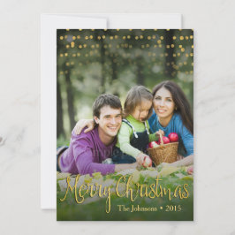 Het gouden Ontwerp van de Kerstkaart van het Stip