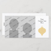 Het gouden Ontwerp van de Snuisterij van Kerstmis Feestdagenkaart (Voorkant / Achterkant)