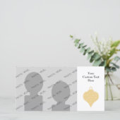 Het gouden Ontwerp van de Snuisterij van Kerstmis Feestdagenkaart (Staand voorkant)