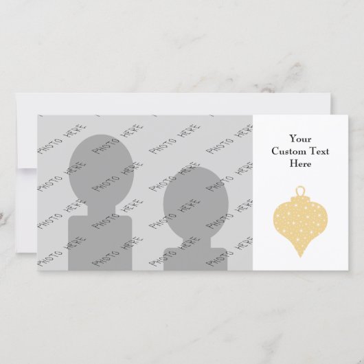 Het gouden Ontwerp van de Snuisterij van Kerstmis Feestdagenkaart (Voorkant)