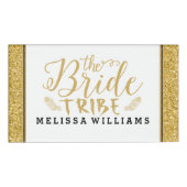 Het gouden Ontwerp van de Tekst van de Bruid Naambadge (Voorkant)