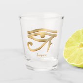 Het gouden oog van Horus Ancient Protection Design Shot Glas (Voorkant)