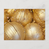 Het gouden Ornament van Kerstmis Feestdagenkaart (Voorkant)