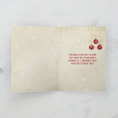 het gouden ornament van Kerstmis met Bijbel en Kaart (Binnen)