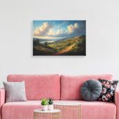 Het Gouden Pad naar de Oude Vallei Canvas Afdruk (Insitu (Woonkamer))