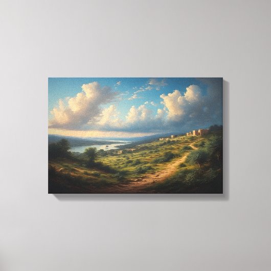 Het Gouden Pad naar de Oude Vallei Canvas Afdruk (Voorkant)