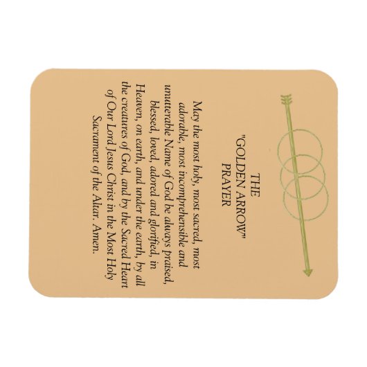 Het Gouden Pijl Gebed Magneet (Horizontaal)