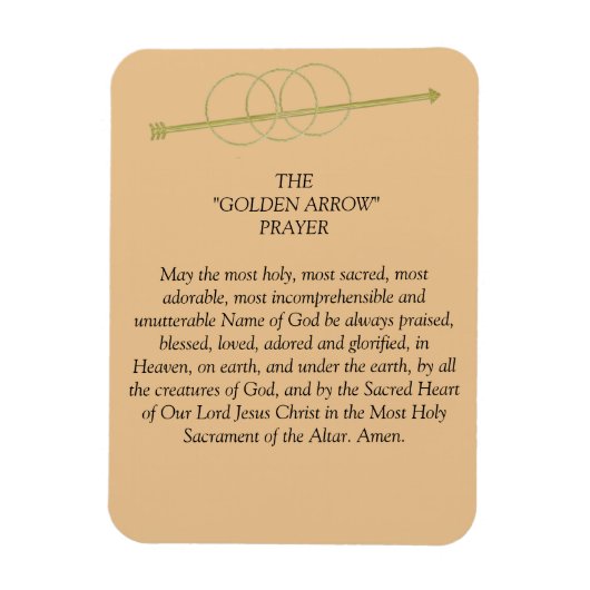 Het Gouden Pijl Gebed Magneet (Verticaal)