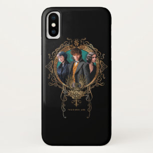 Het gouden Portret van het Art deco Newt, Tina, en Case-Mate iPhone Case