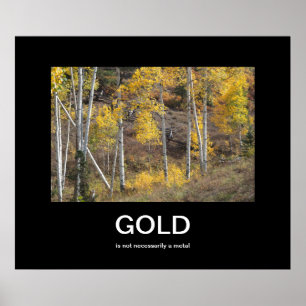 Het gouden Poster van Demotivational van de Herfst
