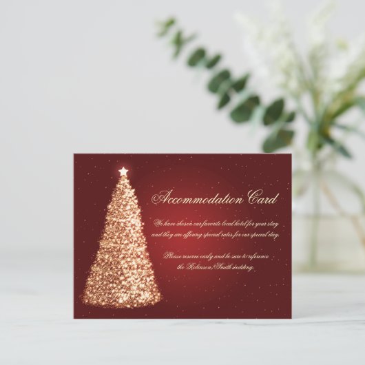 Het Gouden Rood van de Aanpassing van het Huwelijk Feestdagenkaart