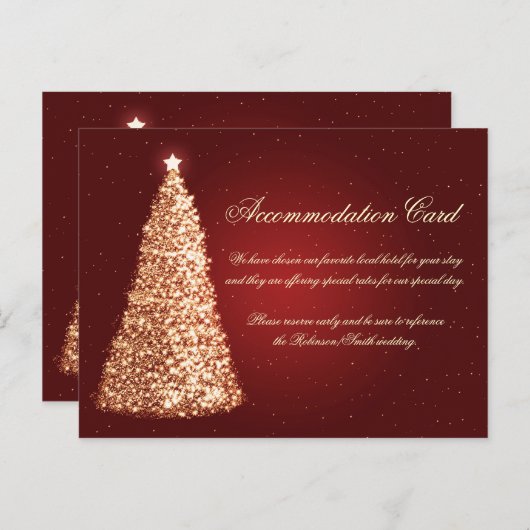 Het Gouden Rood van de Aanpassing van het Huwelijk Feestdagenkaart (Voorkant / Achterkant)