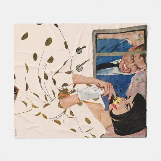 Het gouden Roos Fleece Deken (Voorkant (Horizontaal))