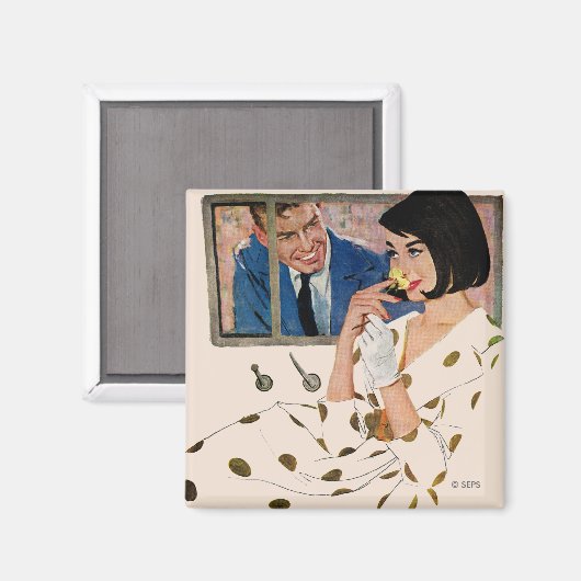 Het gouden Roos Magneet (Voorkant / Achterkant)