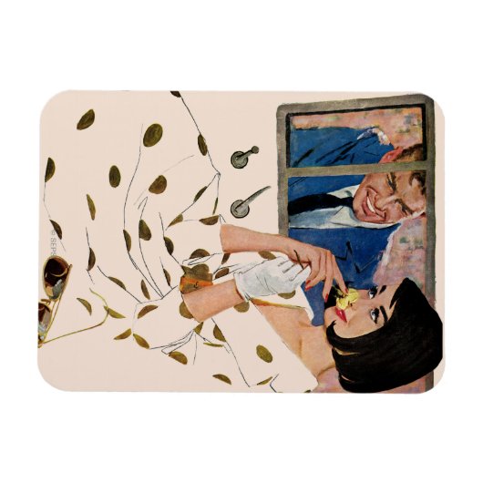 Het gouden Roos Magneet (Horizontaal)