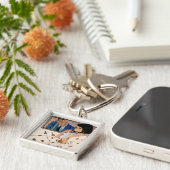 Het gouden Roos Sleutelhanger (Zijkant)