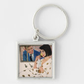 Het gouden Roos Sleutelhanger (Voorkant)