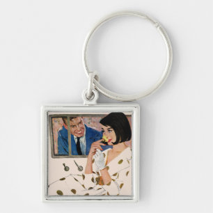 Het gouden Roos Sleutelhanger