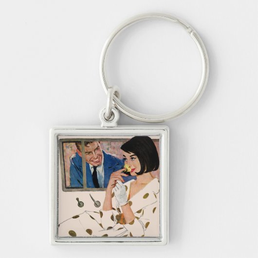 Het gouden Roos Sleutelhanger (Voorkant)