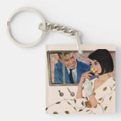 Het gouden Roos Sleutelhanger (Voorkant)