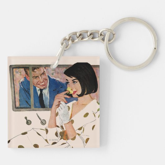 Het gouden Roos Sleutelhanger (Achterkant)