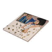 Het gouden Roos Tegeltje (Zijkant)