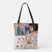 Het gouden Roos Tote Bag (Achterkant)