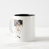 Het gouden Roos Tweekleurige Koffiemok (Voorkant links)