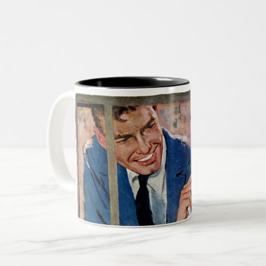 Het gouden Roos Tweekleurige Koffiemok (Voorkant links)