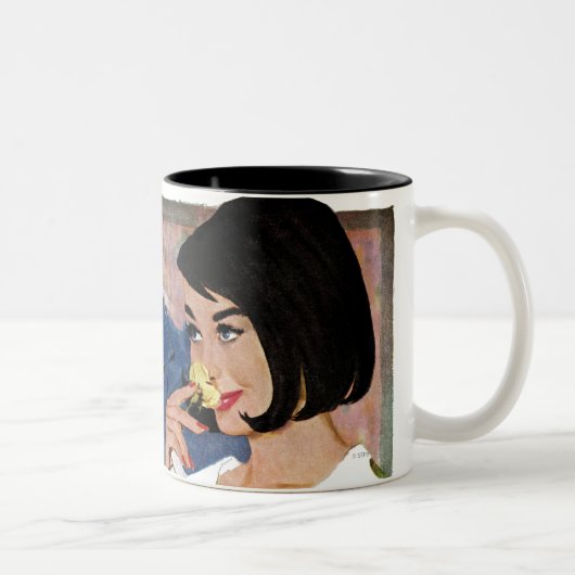 Het gouden Roos Tweekleurige Koffiemok (Rechts)