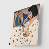 Het gouden Roos Vierkante Klok (Hoek)