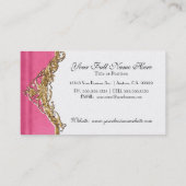 Het gouden Satijn van het Kant kijkt Formele Visitekaartje (Achterkant)