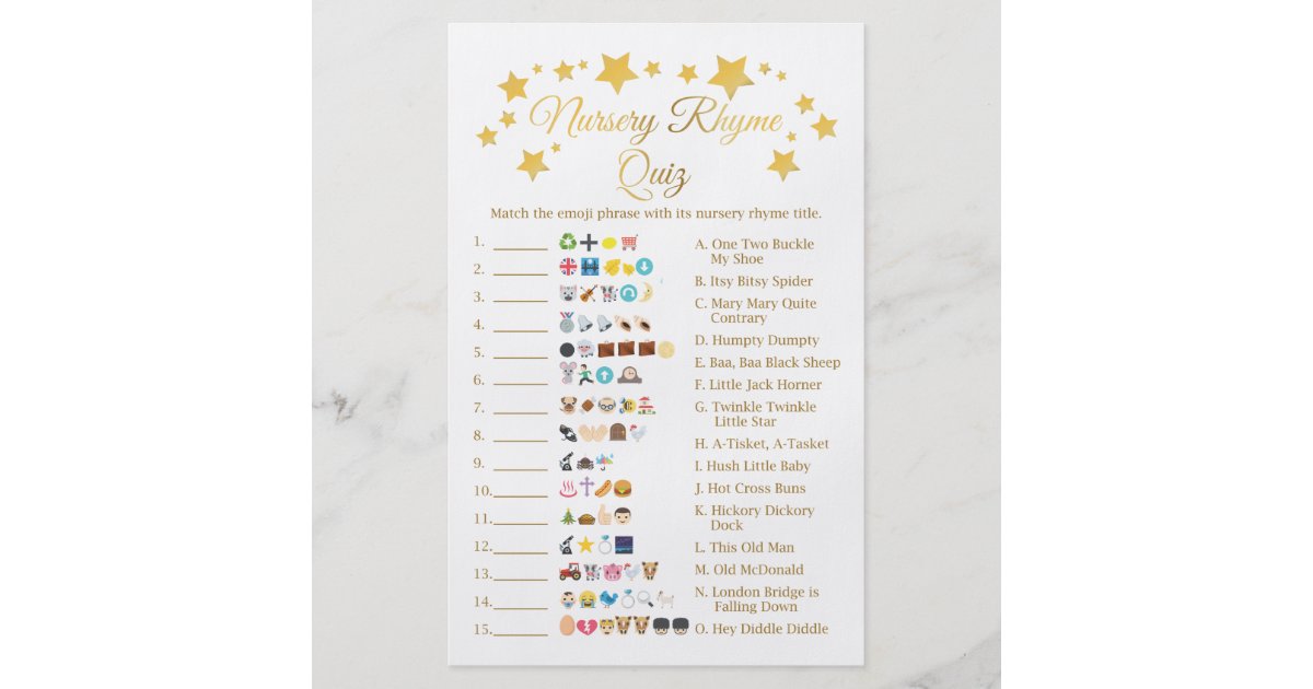 Het Gouden Spel Van Emoji Van Het Baby Shower Van Flyer Zazzle Nl