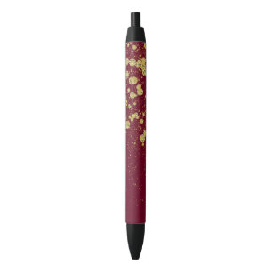 Het gouden Stip van Confettien Zwarte Inkt Pen