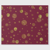 Het gouden Stip van de Confettien van Glam Bokeh Cadeaupapier (Vlak)