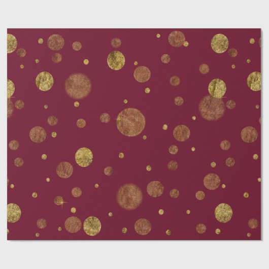 Het gouden Stip van de Confettien van Glam Bokeh Cadeaupapier (Vlak)