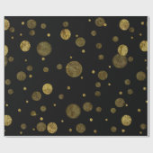 Het gouden Stip van de Confettien van Glam Bokeh Cadeaupapier (Vlak)