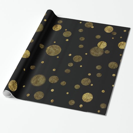 Het gouden Stip van de Confettien van Glam Bokeh Cadeaupapier (Uitgerold)