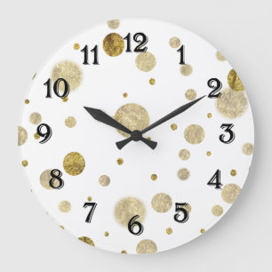 Het gouden Stip van de Confettien van Glam Bokeh Grote Klok