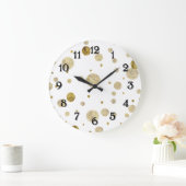 Het gouden Stip van de Confettien van Glam Bokeh Grote Klok (Huis)