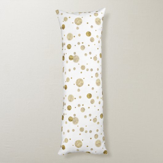 Het gouden Stip van de Confettien van Glam Bokeh Lichaamskussen (Achterkant (Verticaal))