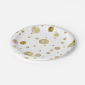 Het gouden Stip van de Confettien van Glam Bokeh Papieren Bordje (Gekanteld)