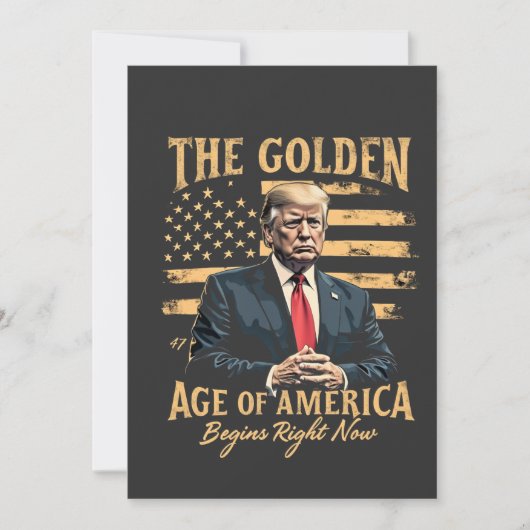 Het Gouden Tijdperk van Amerika Begint Nu Kaart (Voorkant)