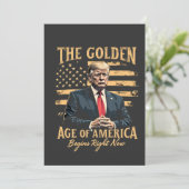 Het Gouden Tijdperk van Amerika Begint Nu Kaart (Staand voorkant)